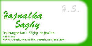 hajnalka saghy business card
