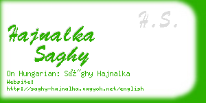 hajnalka saghy business card